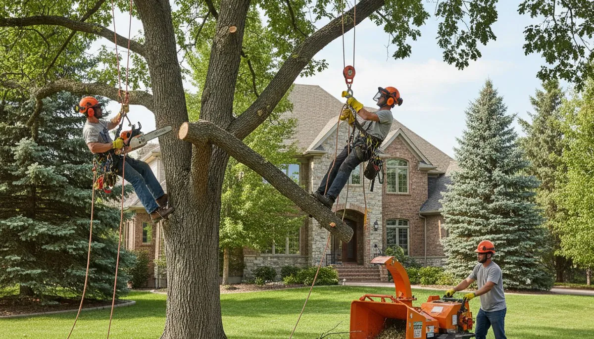 Tree service crew in Littleton, CO providing professional tree removal and care for local properties