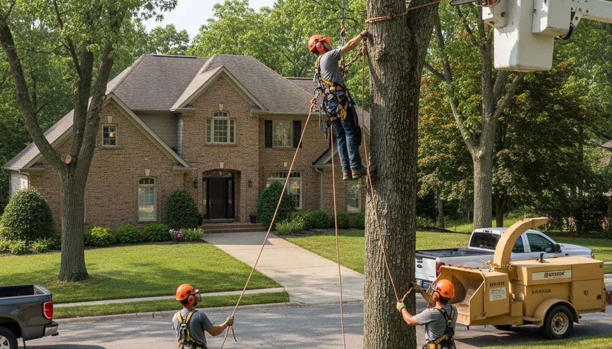 Tree service crew in Littleton, CO providing professional tree removal and trimming services