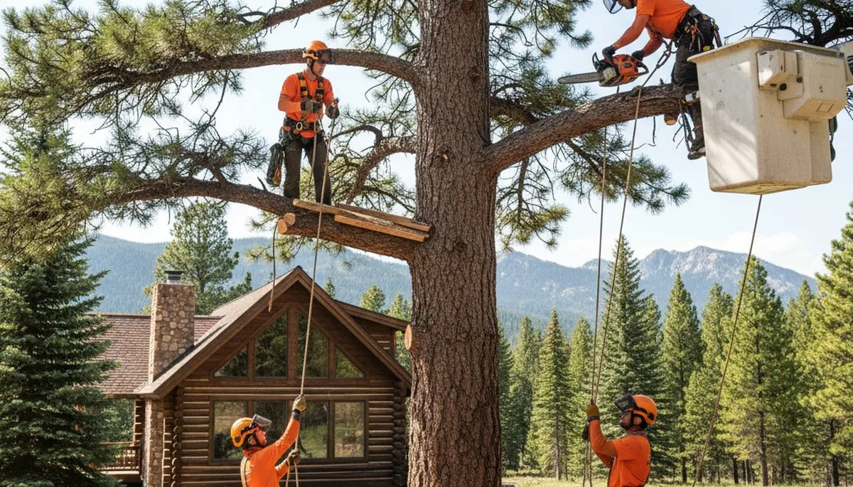 Tree service team in Littleton, CO providing professional tree removal and trimming services