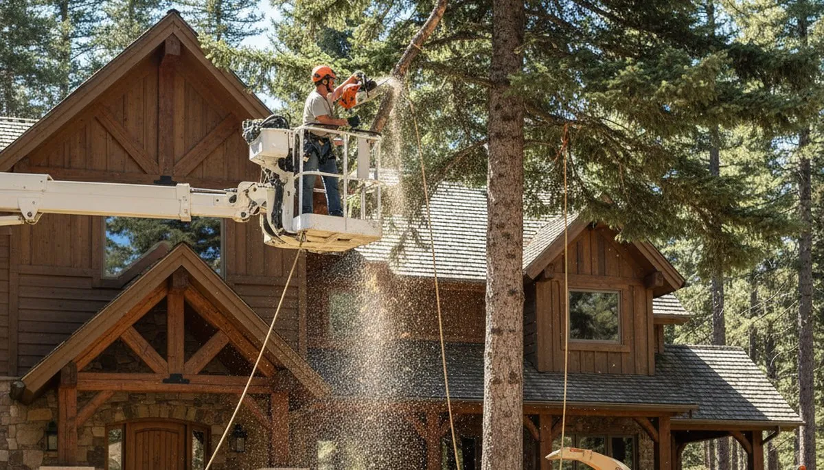Tree service crew in Littleton, CO providing professional tree removal and trimming services