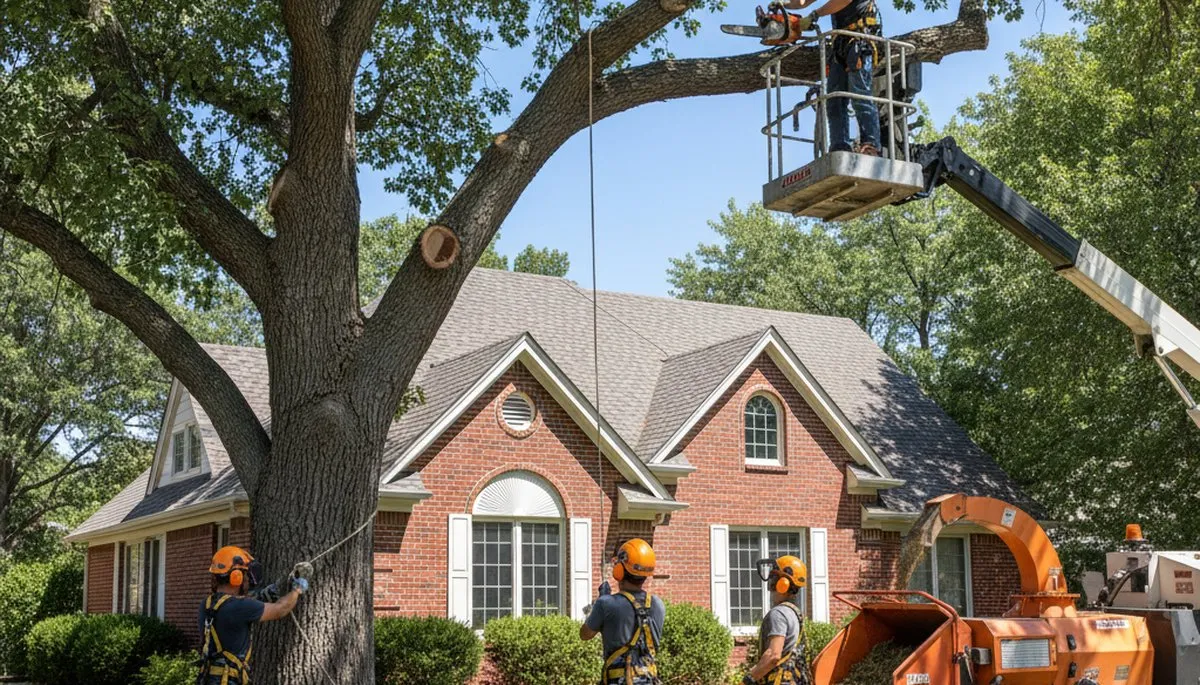 Tree service crew in Littleton, CO providing safe tree removal and trimming for local properties