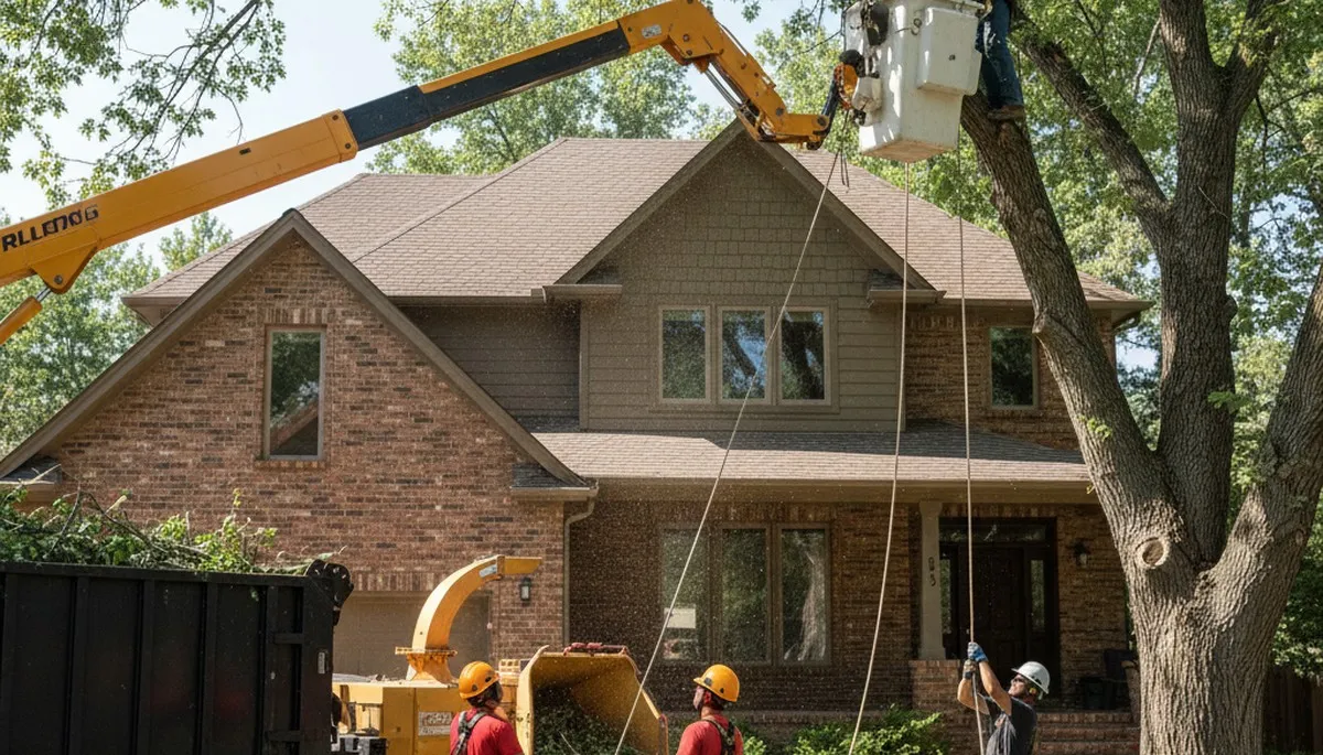 Tree service crew in Littleton, CO providing professional tree removal and trimming services